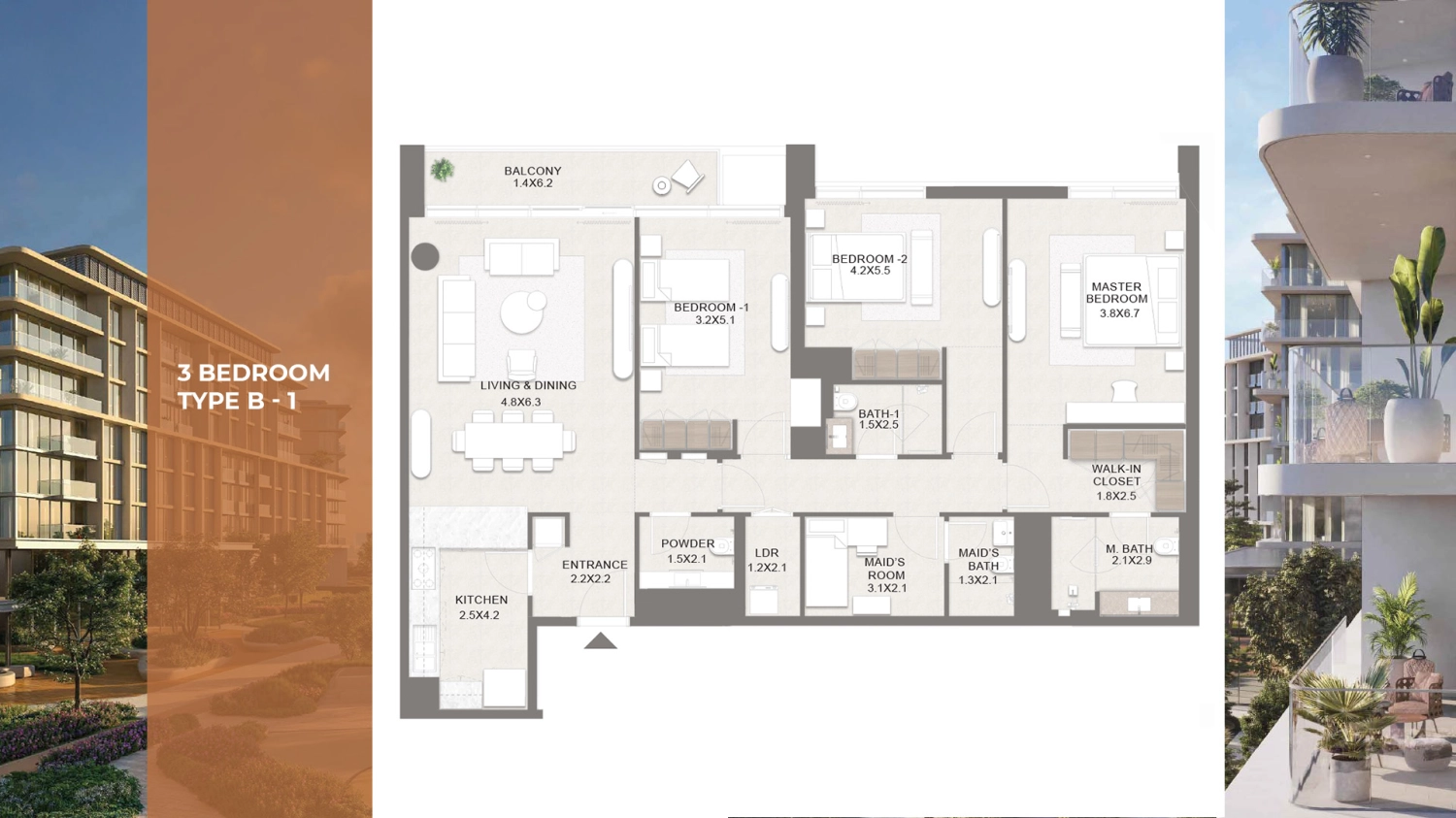 3 BR - Type A
